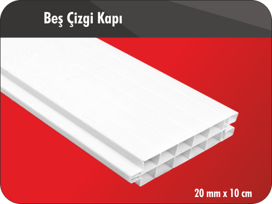 BEYAZ BEŞ ÇİZGİ KAPI LAMBRİ